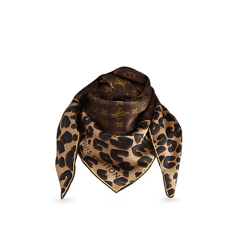 louis vuitton monogram scarf beige|Louis Vuitton animal print scarf.